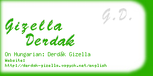 gizella derdak business card