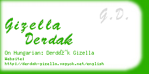 gizella derdak business card